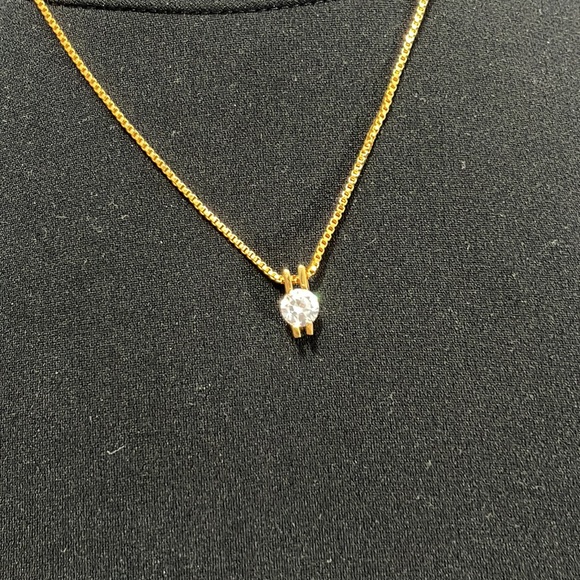 Sparkly 18k gold plated chain with cz diamond necklace - Picture 4 of 9